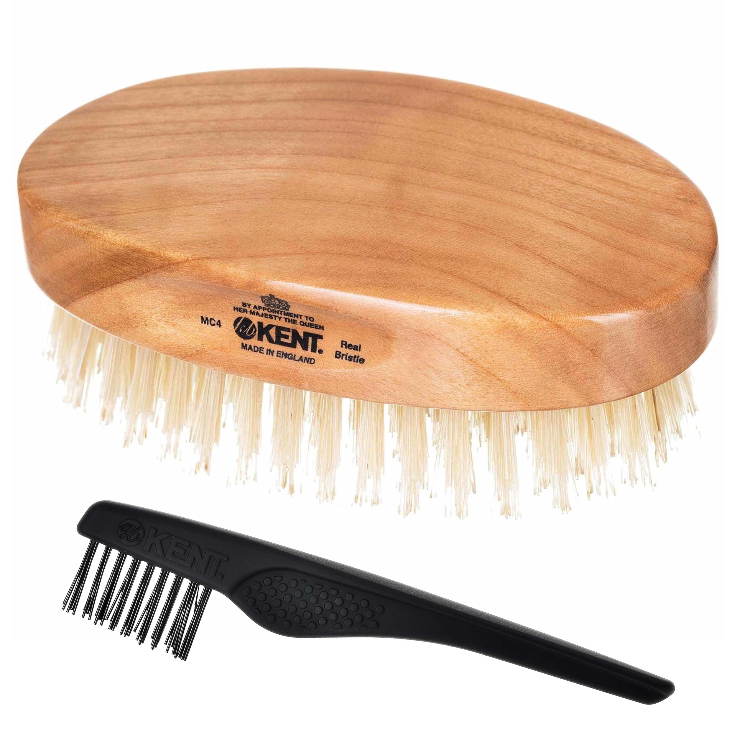 Kent MC4: brosse cheveux et barbe en poil de sanglier, répartition des huiles naturelles.