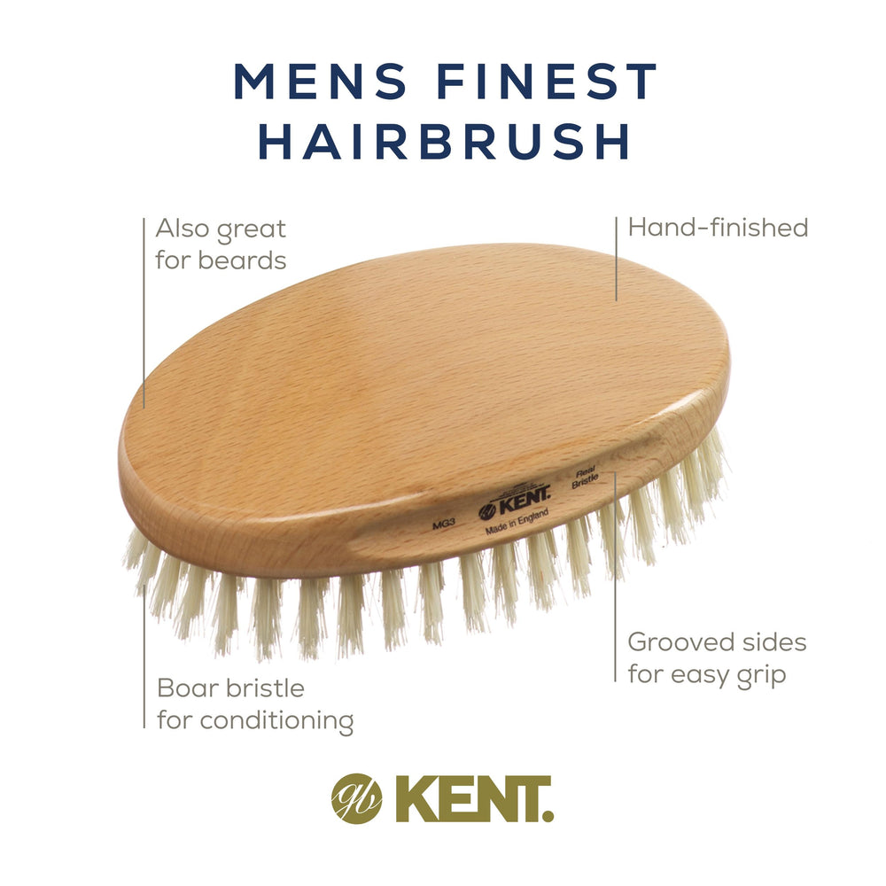 Poils fermes Kent MG3 adaptés aux cheveux moyens à grossiers pour du volume maîtrisé