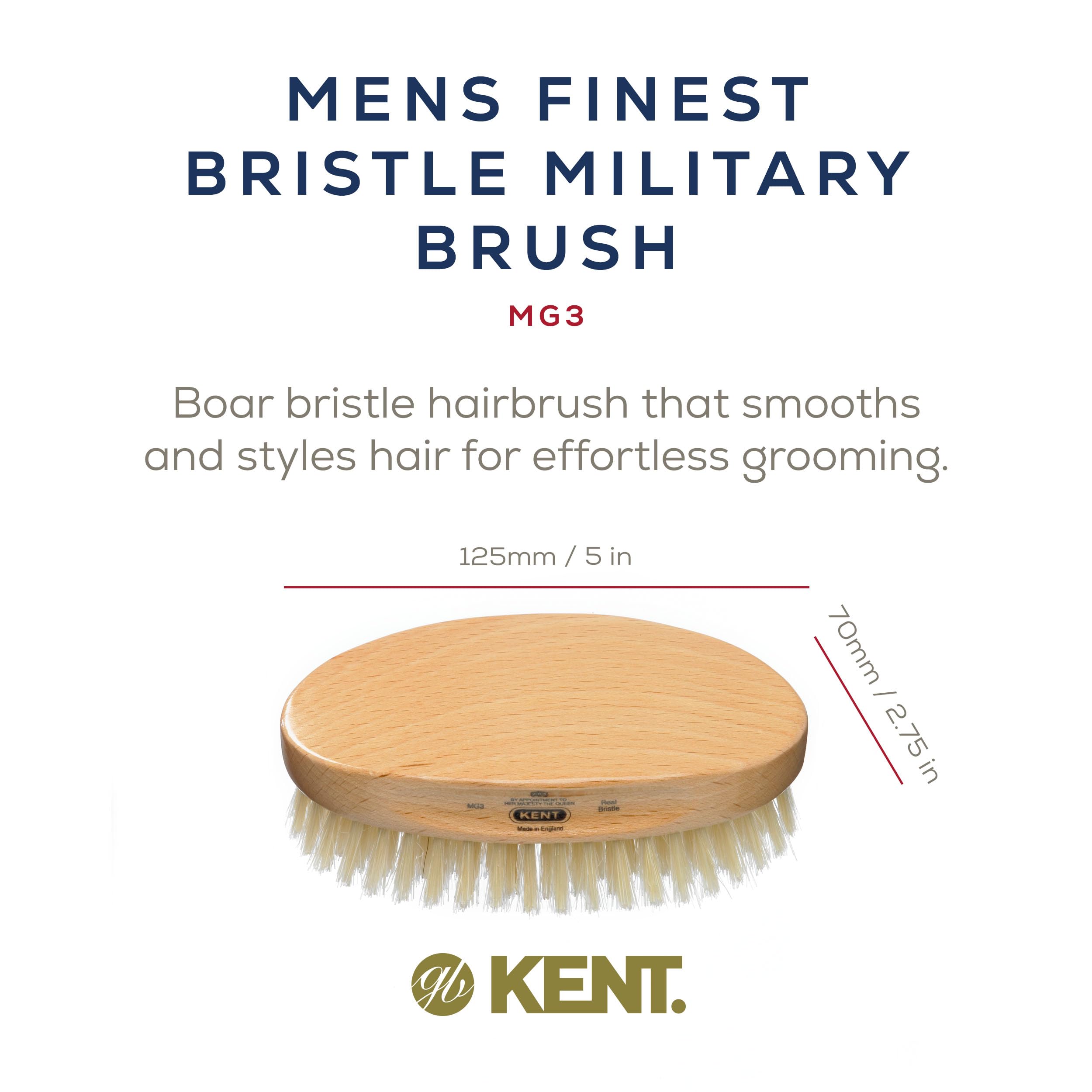 Kent MG3 poils de sanglier naturels favorisant la distribution d'huile naturelle