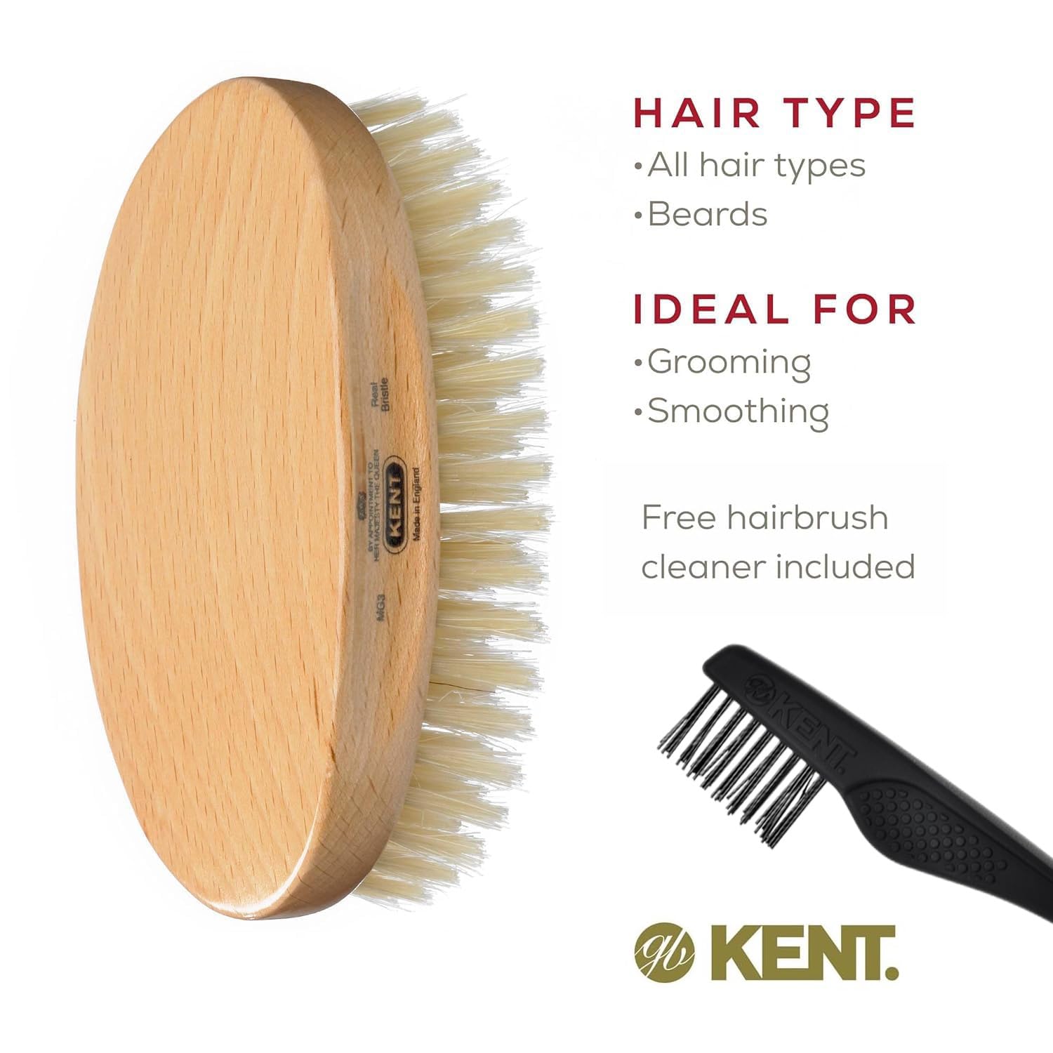 Taille pratique 12,5 cm pour emporter la brosse Kent MG3 en voyage