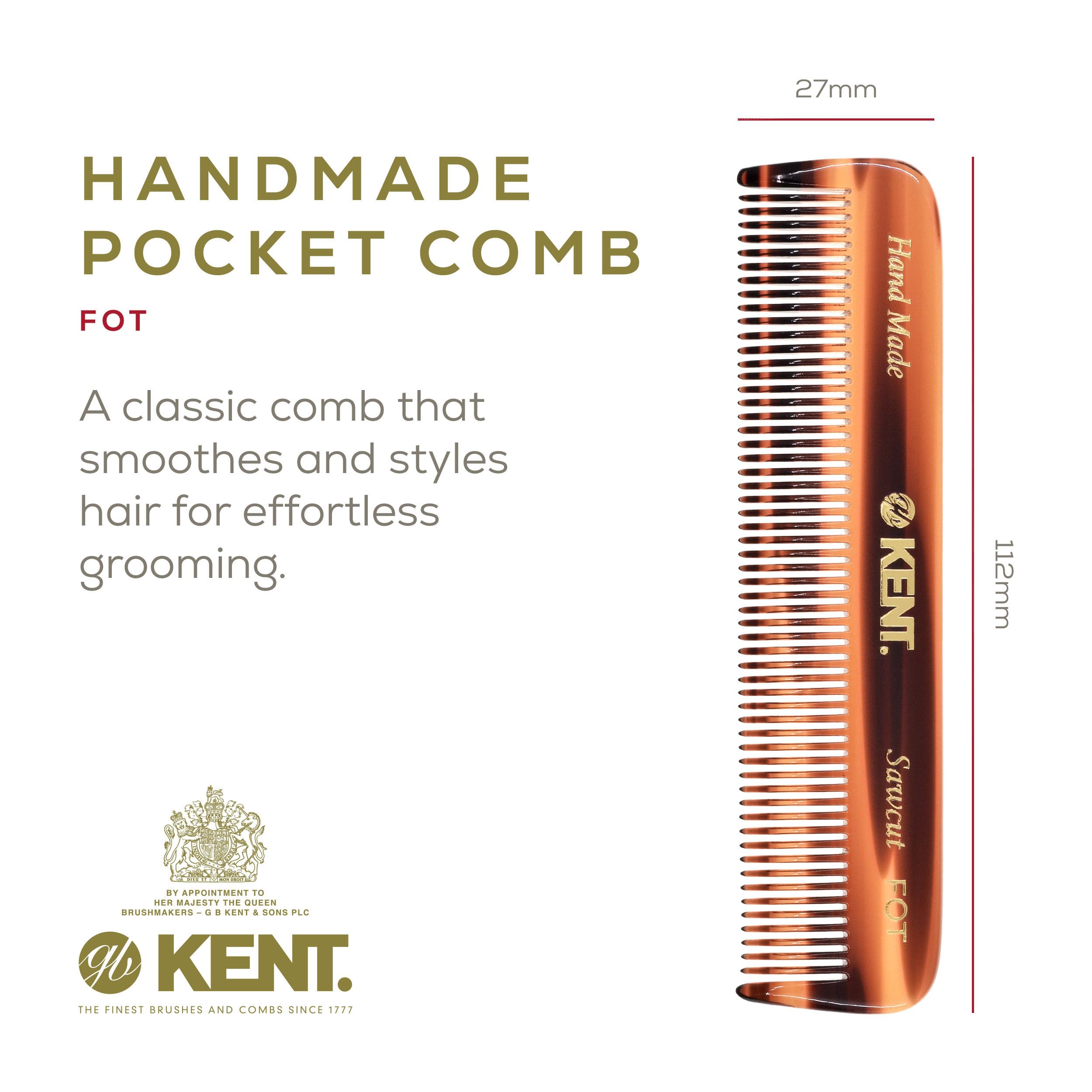 Kent peigne dents fins – détail soigné pour démêler sans tirer.