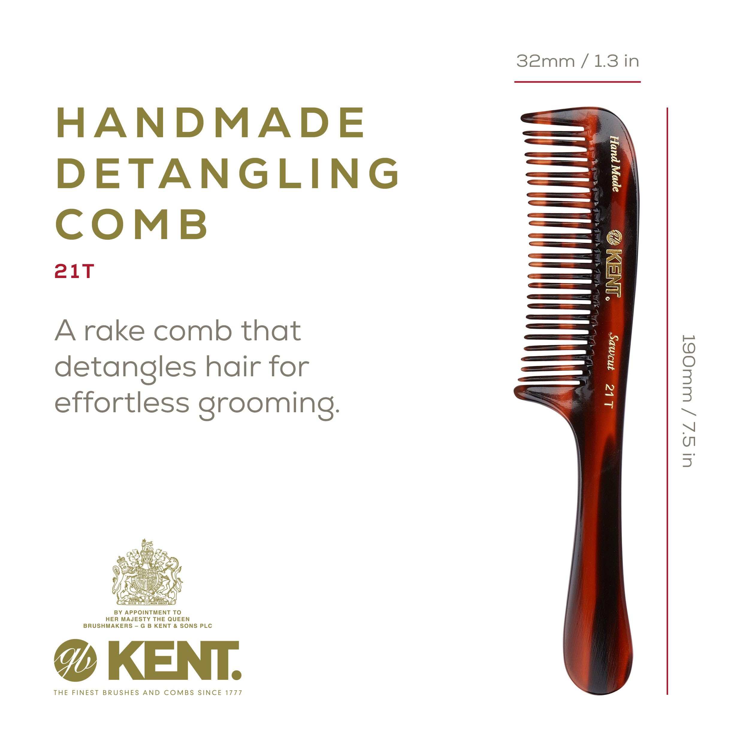 Kent peigne à dents larges; idéal pour cheveux épais et bouclés.