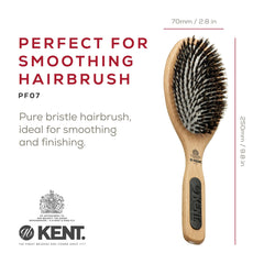 Kent PF07 brosse nylon mix non-rayant, pour cheveux fins et démêlage efficace.
