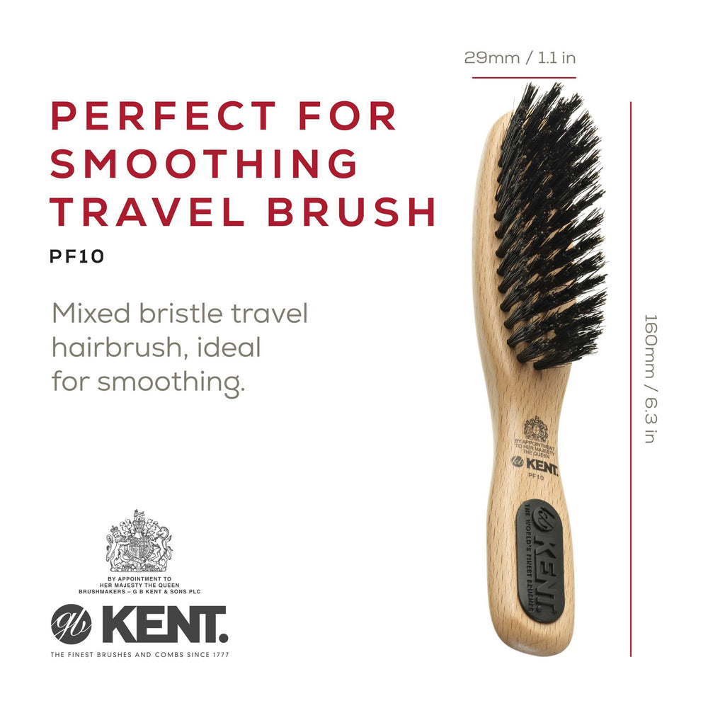 Kent PF10, brosse en poils de sanglier pour lissage doux des cheveux