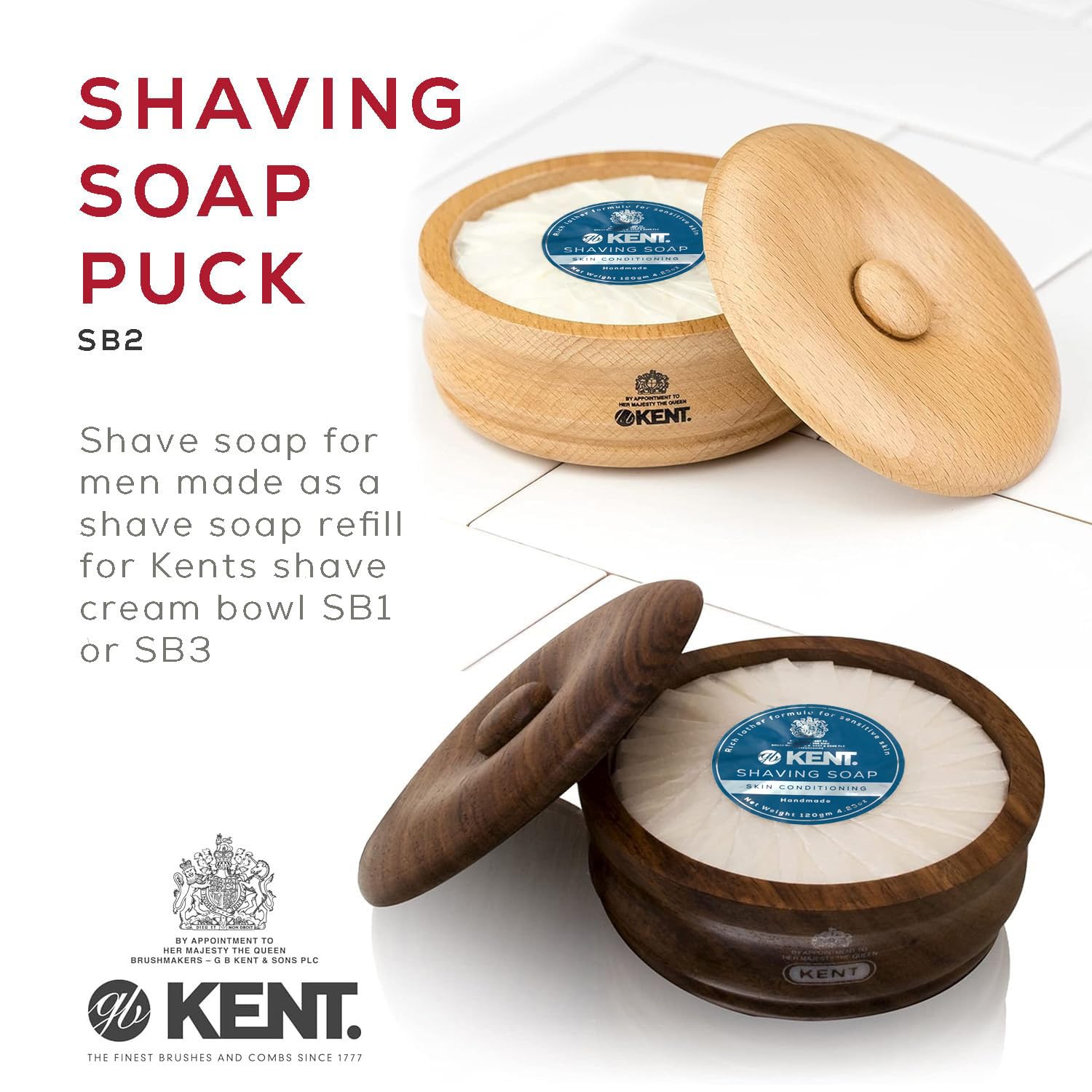 Mousse du savon Kent SB2 épaisse et homogène lors du rasage
