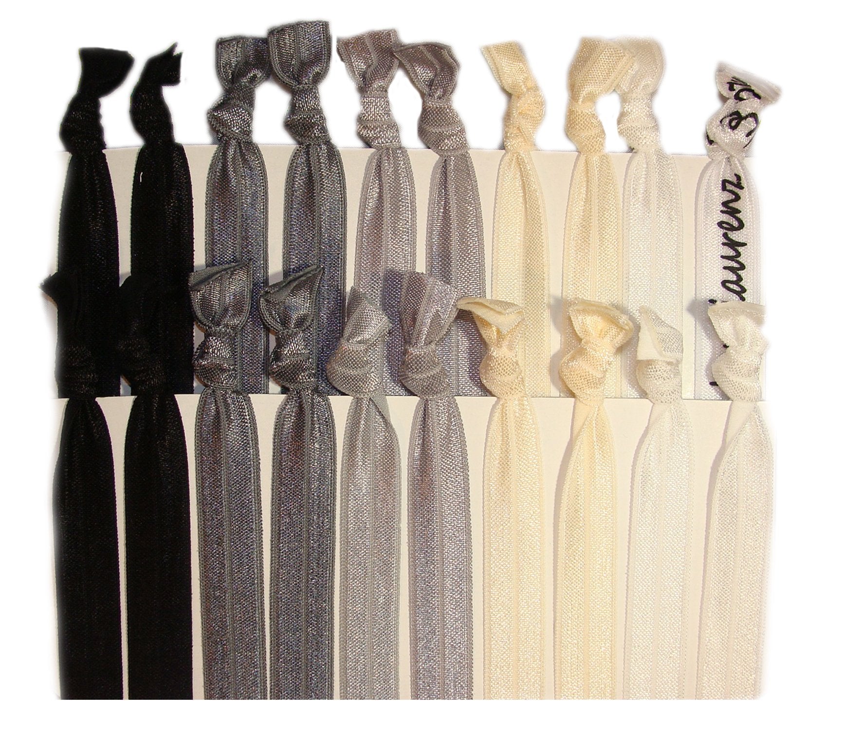 Kenz Laurenz élastiques queue de cheval Ombre Noire, sans pli et doux pour cheveux.