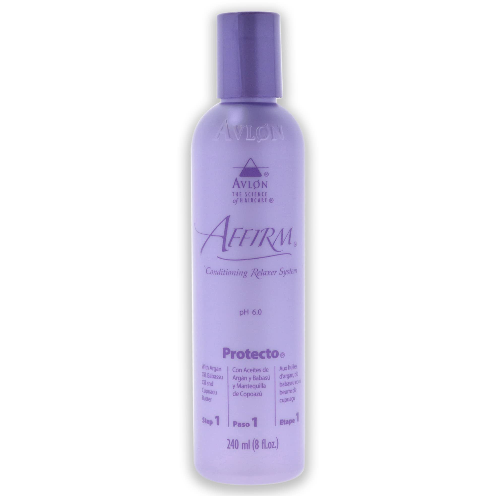 KeraCare Avlon Affirm Protecto, bouteille de 240 ml, lissage des fibres capillaires endommagées.