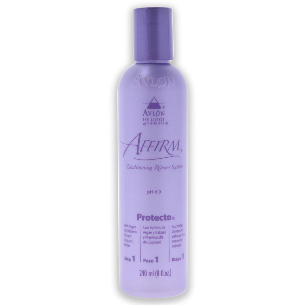 KeraCare Avlon Affirm Protecto, bouteille de 240 ml, lissage des fibres capillaires endommagées.