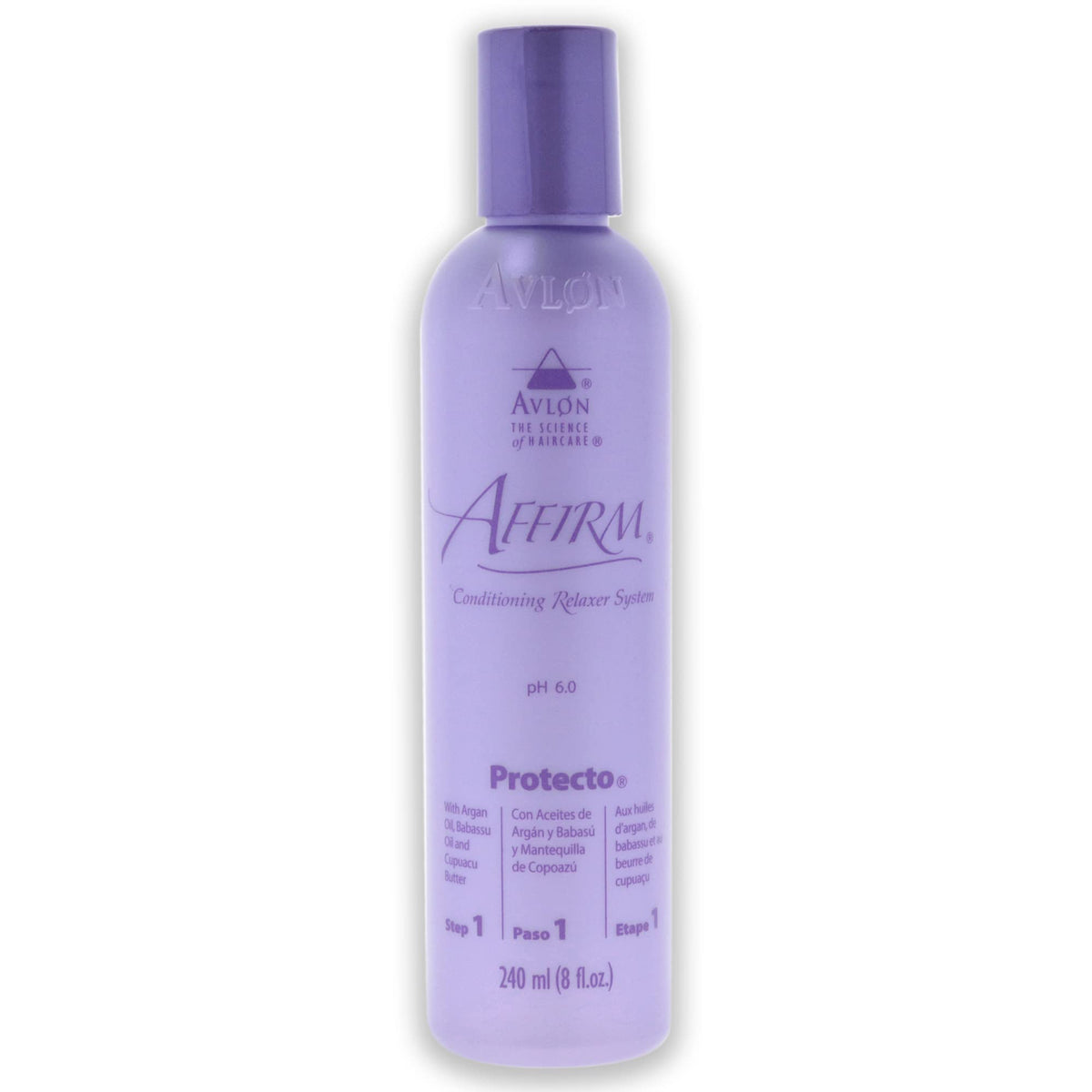 KeraCare Avlon Affirm Protecto, bouteille de 240 ml, lissage des fibres capillaires endommagées.