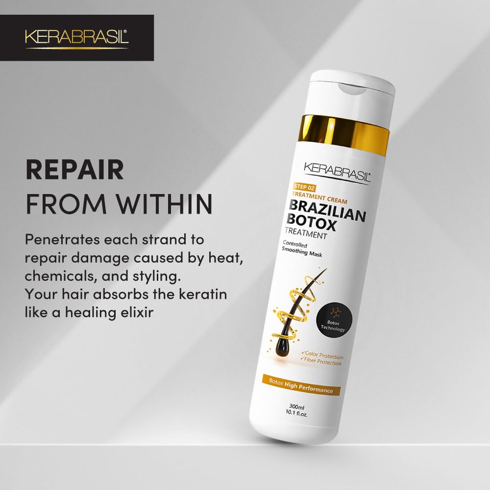 Kerabrasil STEP 01-03 Botox Bresilien, cheveux lisses et disciplinés