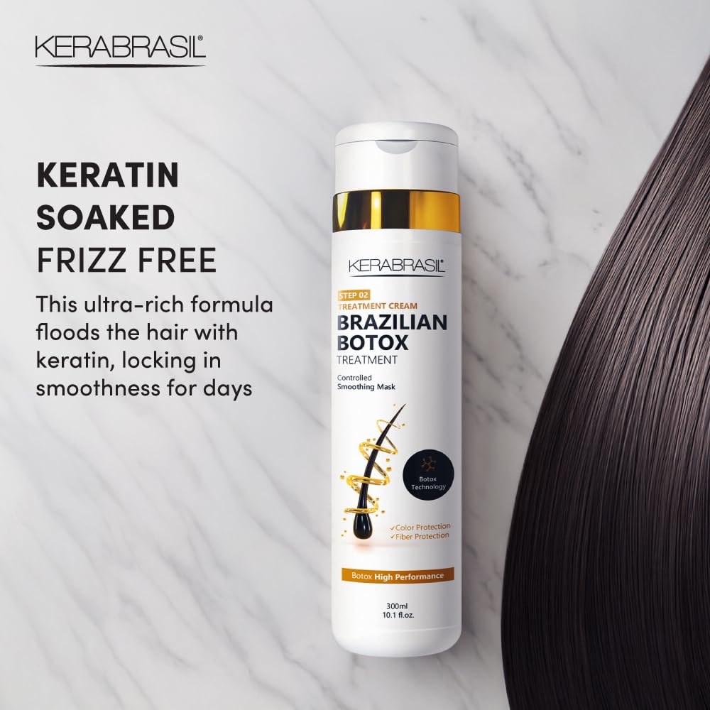 Kerabrasil STEP 01-03 Botox Bresilien, traitement pour cheveux chimiquement traités