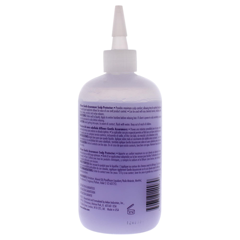 Application du protecteur Affirm sur les cheveux pour un confort durable.