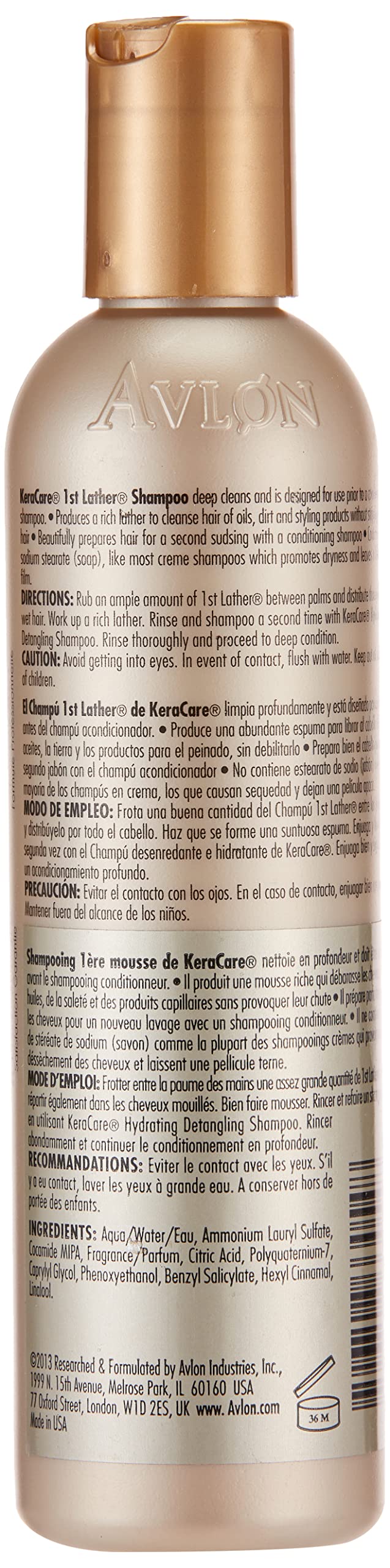 KeraCare Avlon Première Mousse – texture mousse, cheveux propres et frais après lavage.