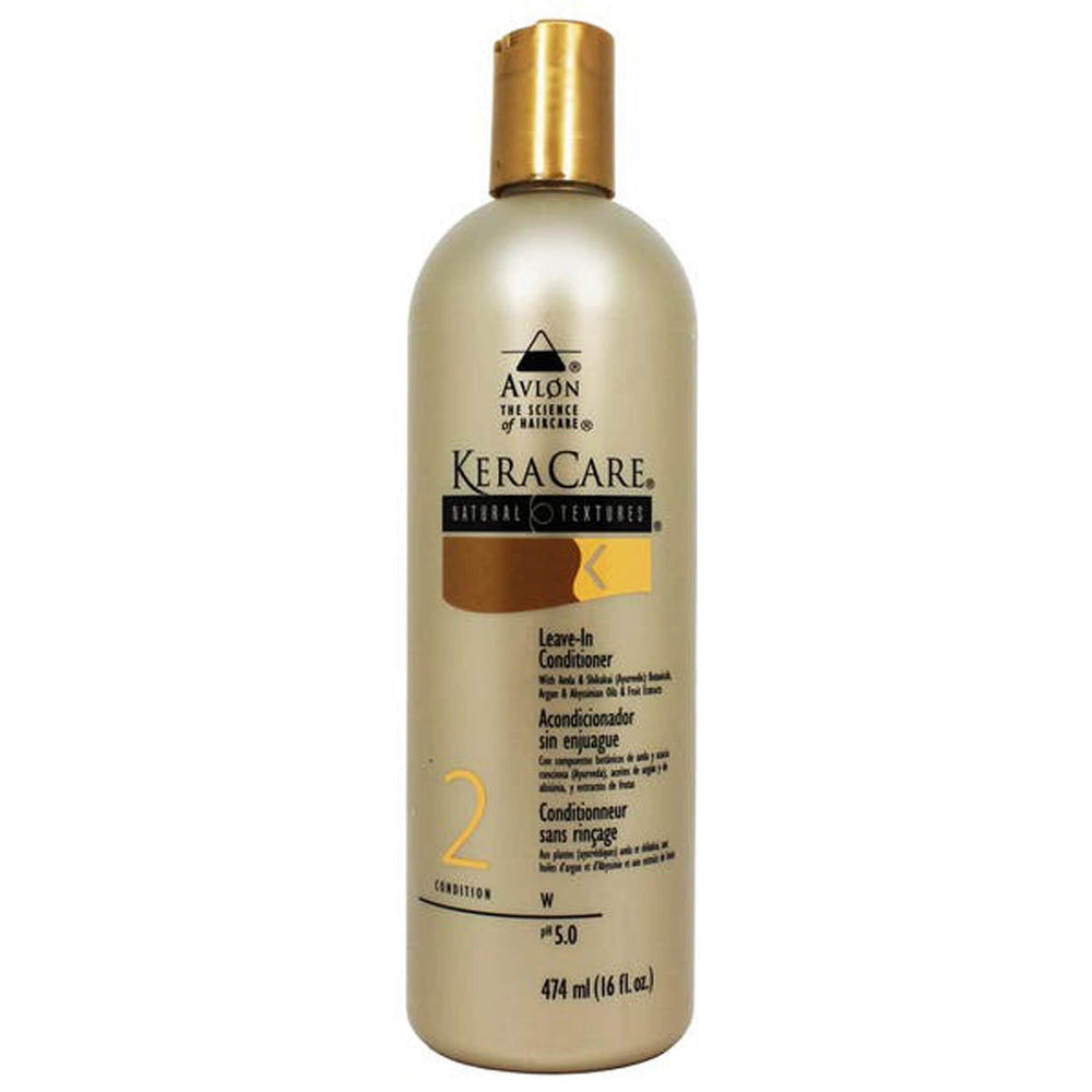 Keracare soin sans rinçage, bouteille 475 ml, hydratation durable et douceur.