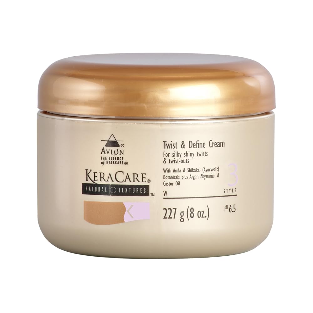 KeraCare Natural Textures Crème torsion et définition, soin nocturne pour cheveux texturés, douceur et brillance.
