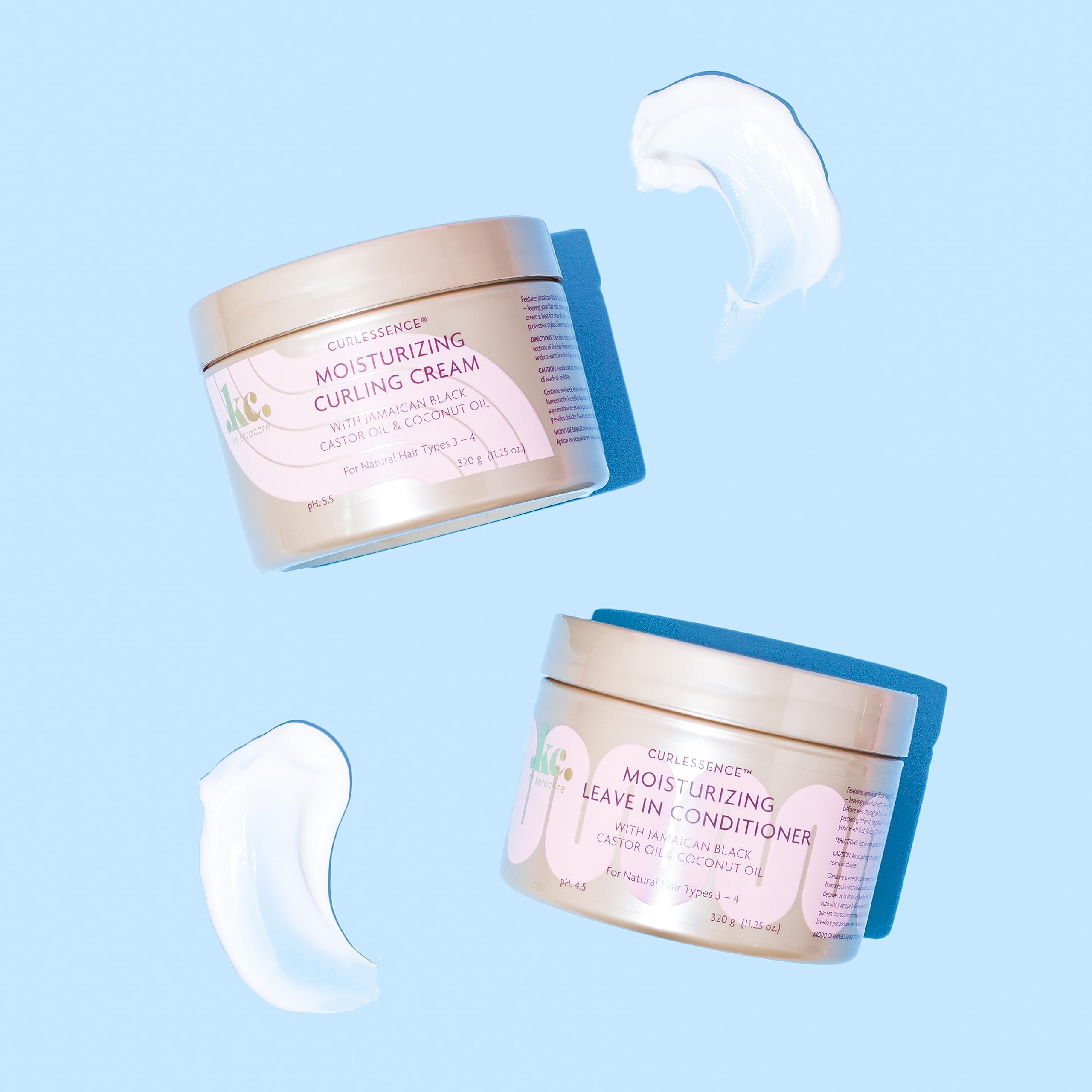 KeraCare CurlEssence: parfum coco subtil pour une expérience sensorielle.