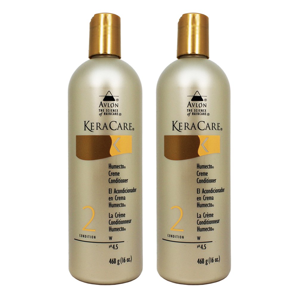 Keracare Humecto Crème, pack de 2 bouteilles, hydratation et démêlage pour tous types de cheveux.
