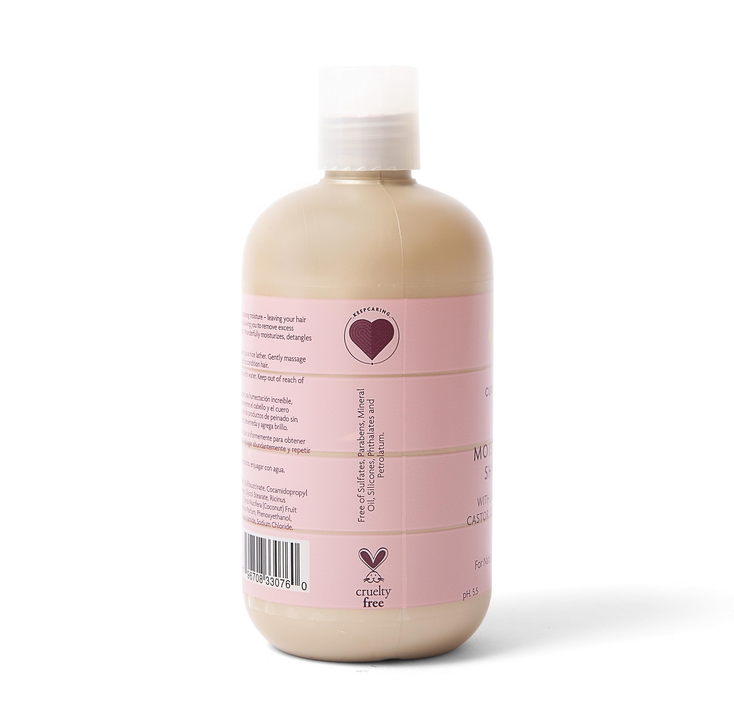 Shampooing Hydratant KeraCare, huiles nourrissantes visibles pour cheveux texturés.