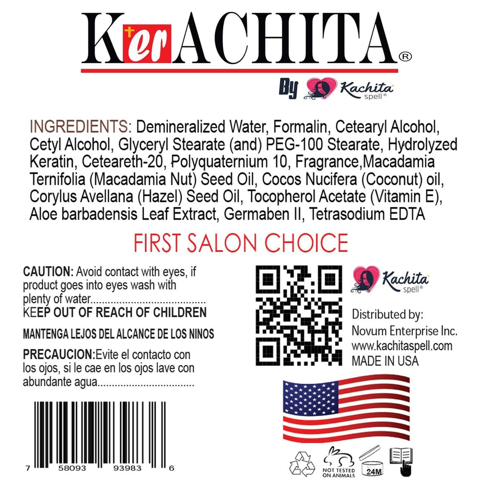 KERACHITA ingrédients nourrissants — argan et coco pour cheveux hydratés et souples.