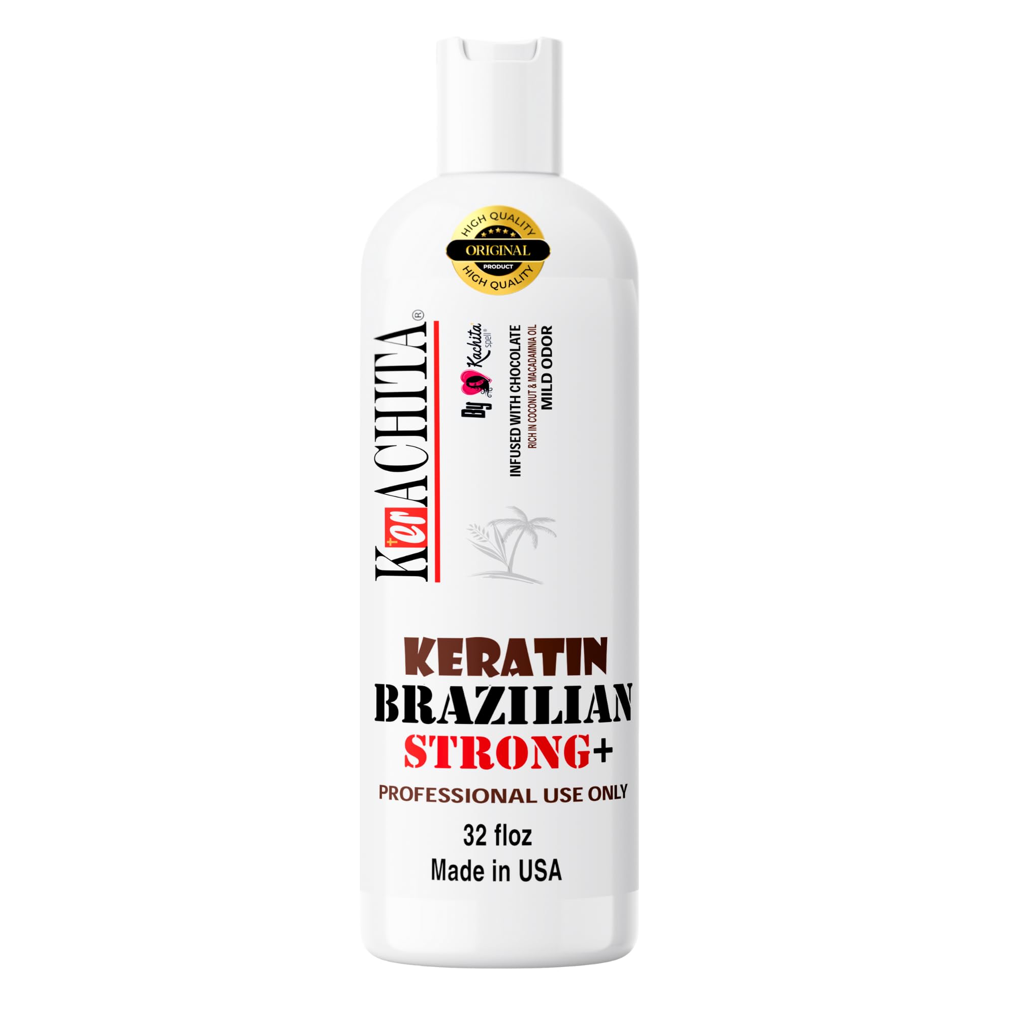 KERACHITA keratine brésilienne chocolat forte bouteille 1L — lissage durable et parfum chocolat.