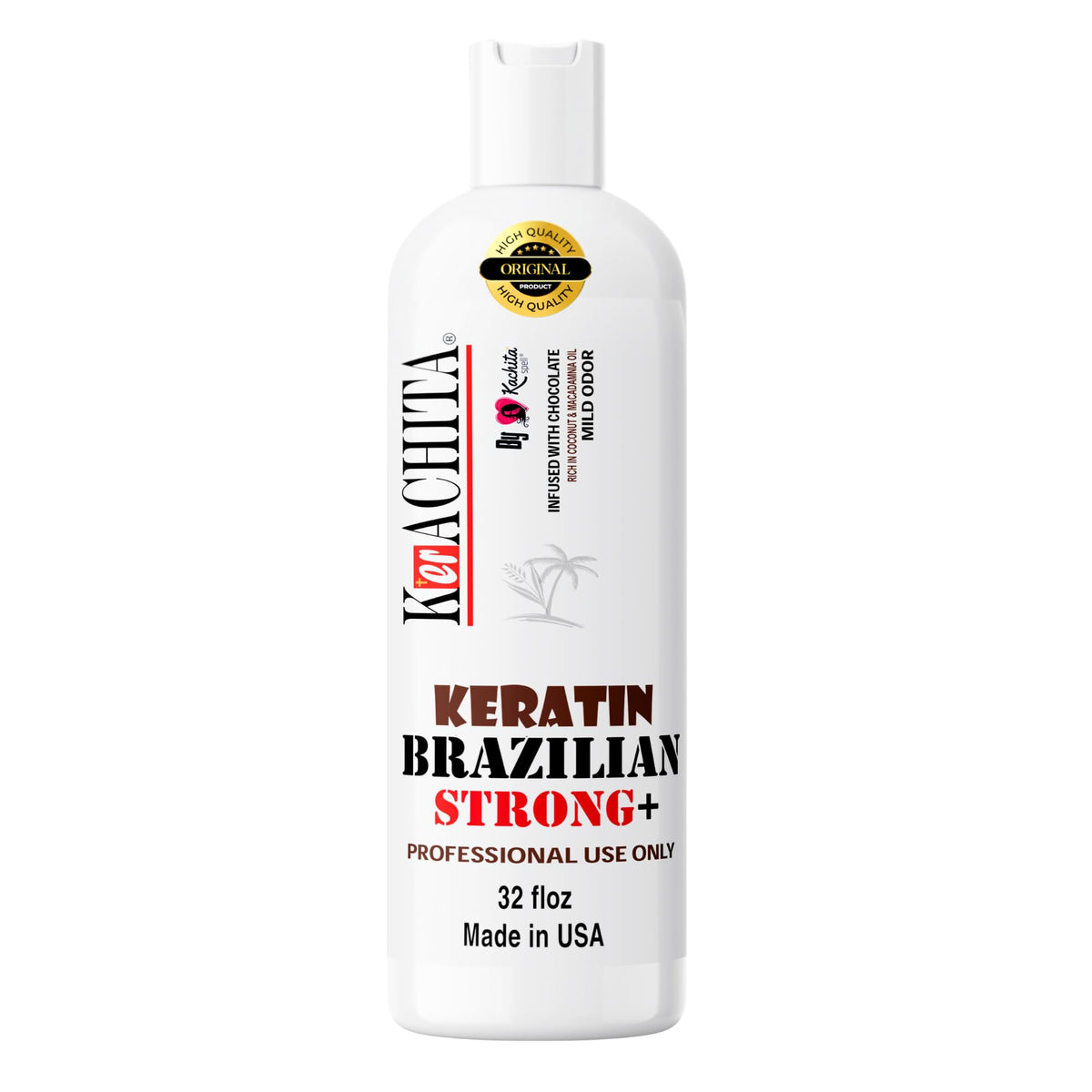 KERACHITA keratine brésilienne chocolat forte bouteille 1L — lissage durable et parfum chocolat.