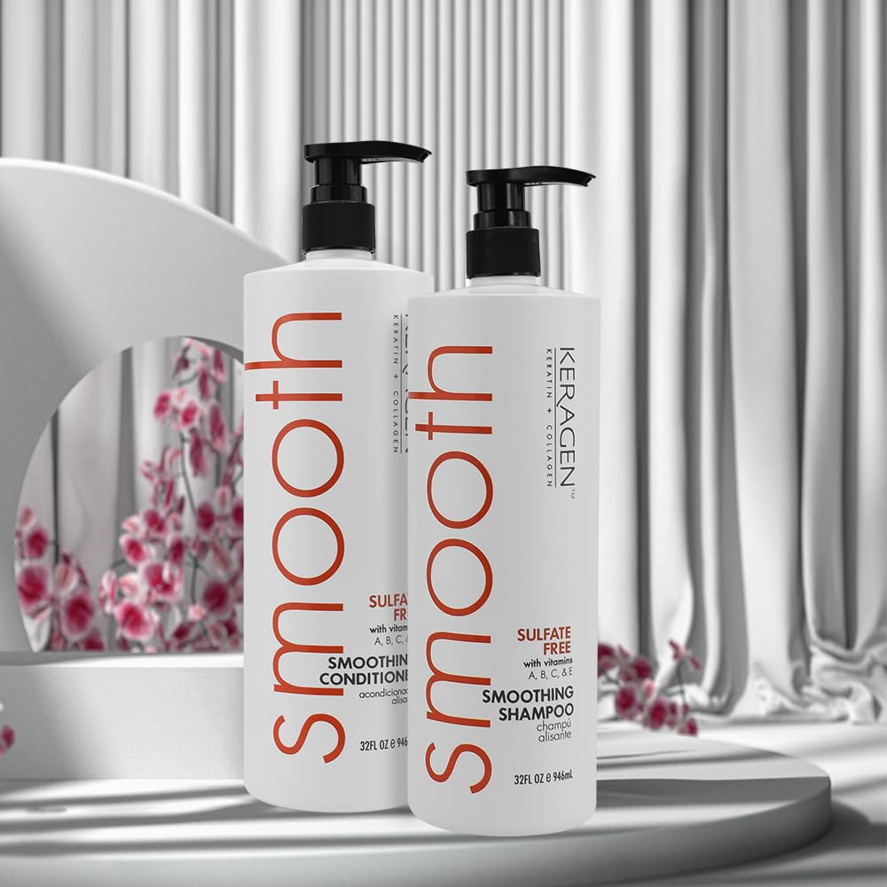 Keragen Après-Shampoing Lissage — démêlage facile et brillance durable.