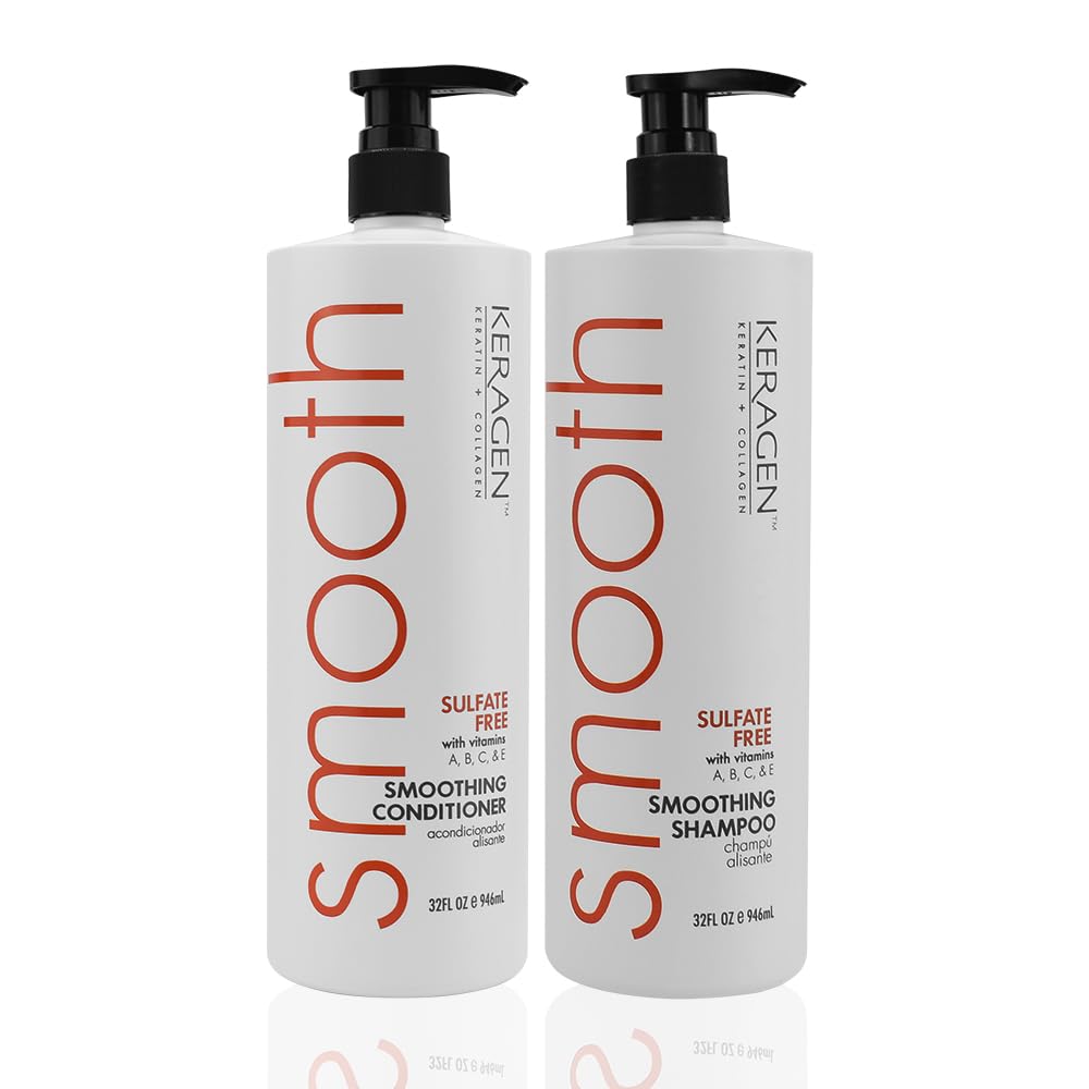 Keragen Shampoing Lissage — hydratation et douceur pour tous types de cheveux.