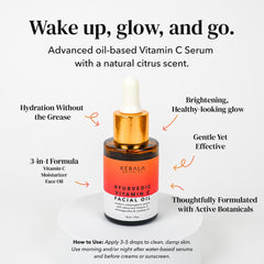 Kerala Rituals huile visage bakuchiol, visage lumineux et peau mieux nourrie.