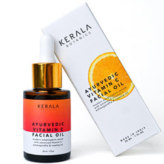 Kerala Rituals huile visage vitamine C et rosehip, hydratation et éclat naturel en action.