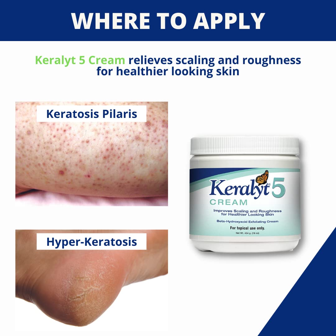 Texture onctueuse de Keralyt 5 – absorption rapide et douceur durable.