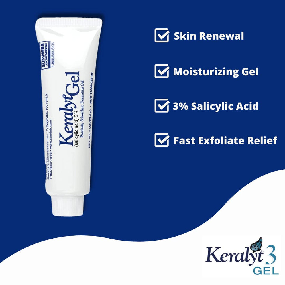 Keralyt Gel 3% - texture lisse agréable à étaler sur la peau.