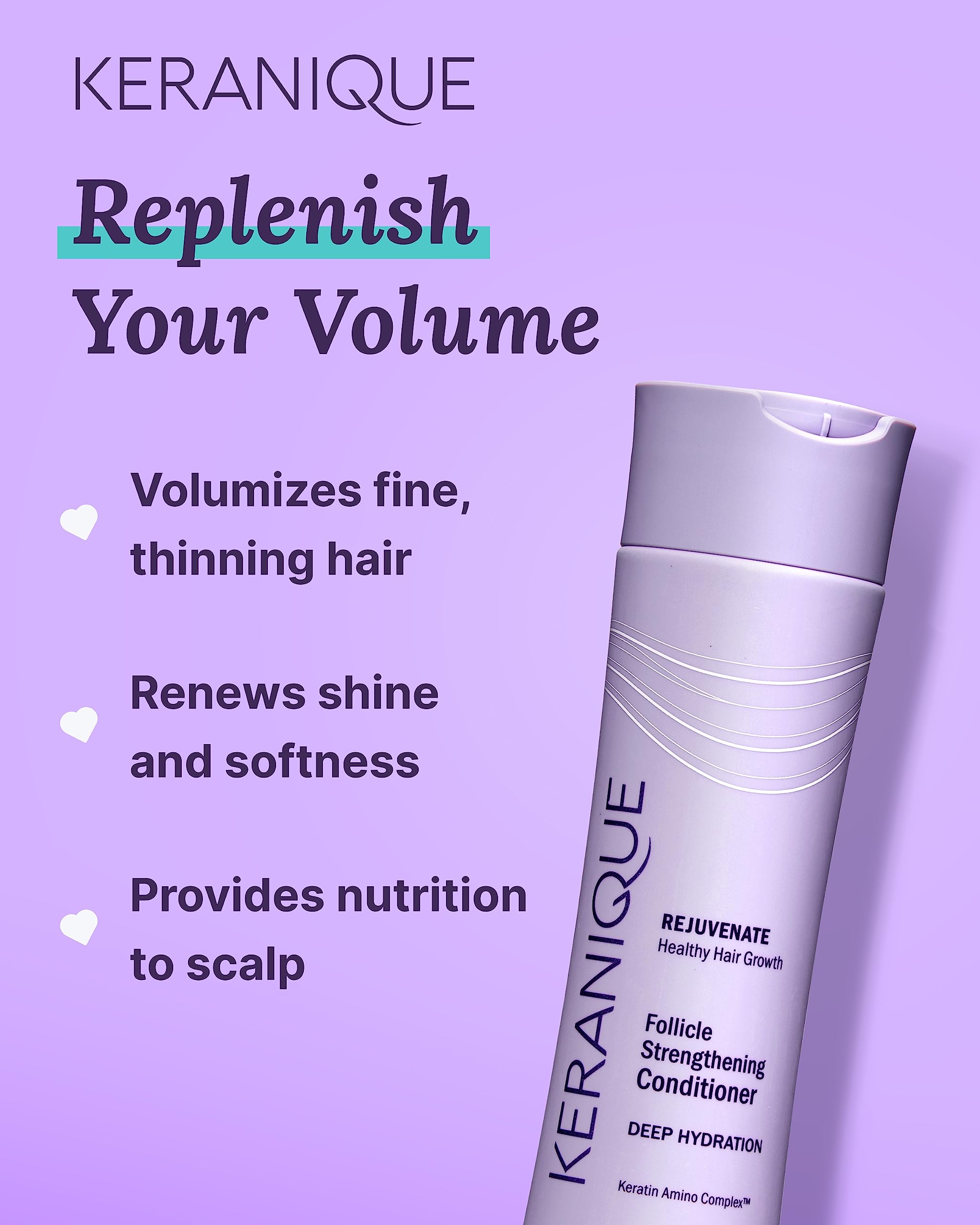 Keranique – formule sans sulfates offrant une hydratation sans lourdeur.