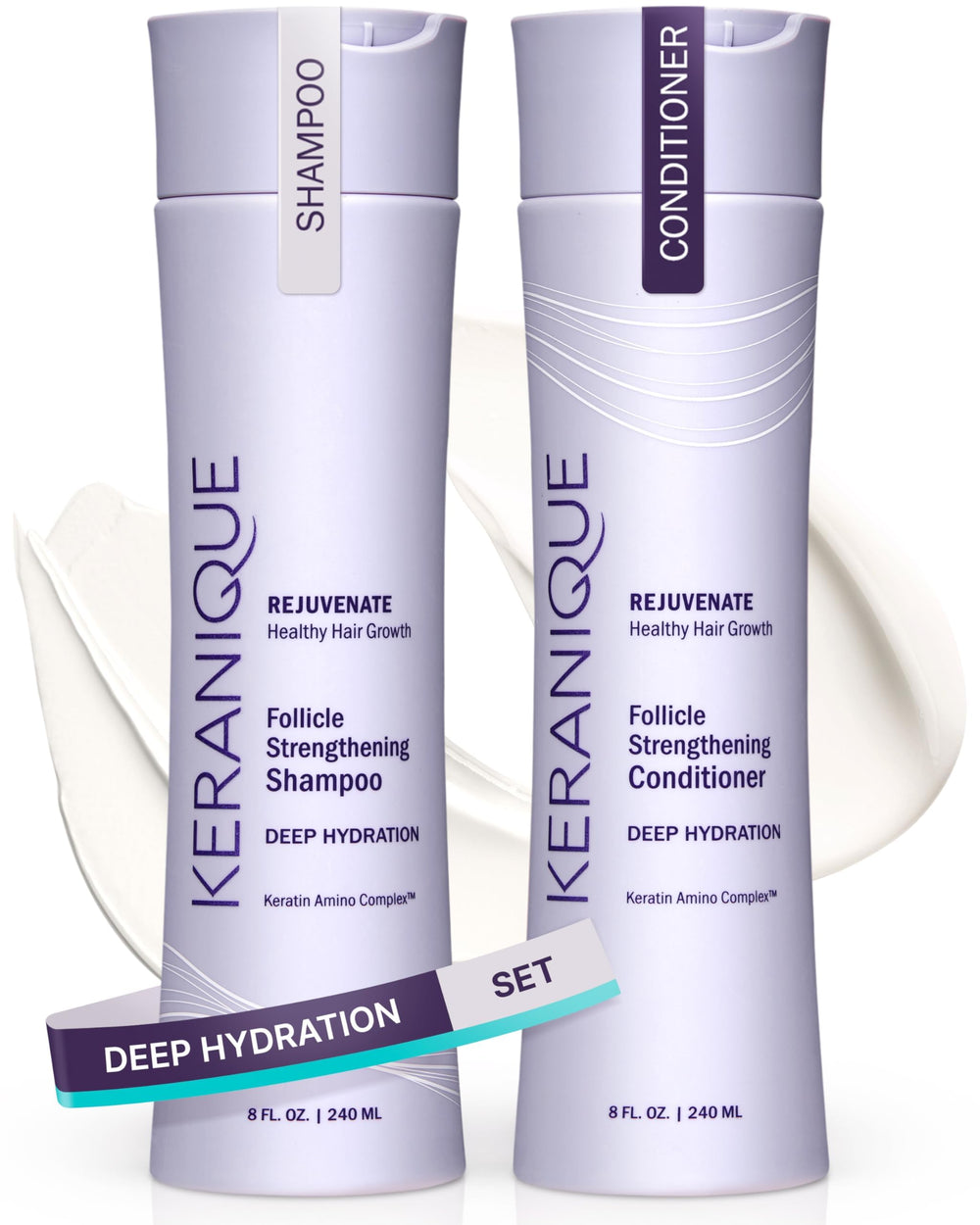 Keranique Shampoing Hydratant en bouteille – hydratation intense pour cheveux secs