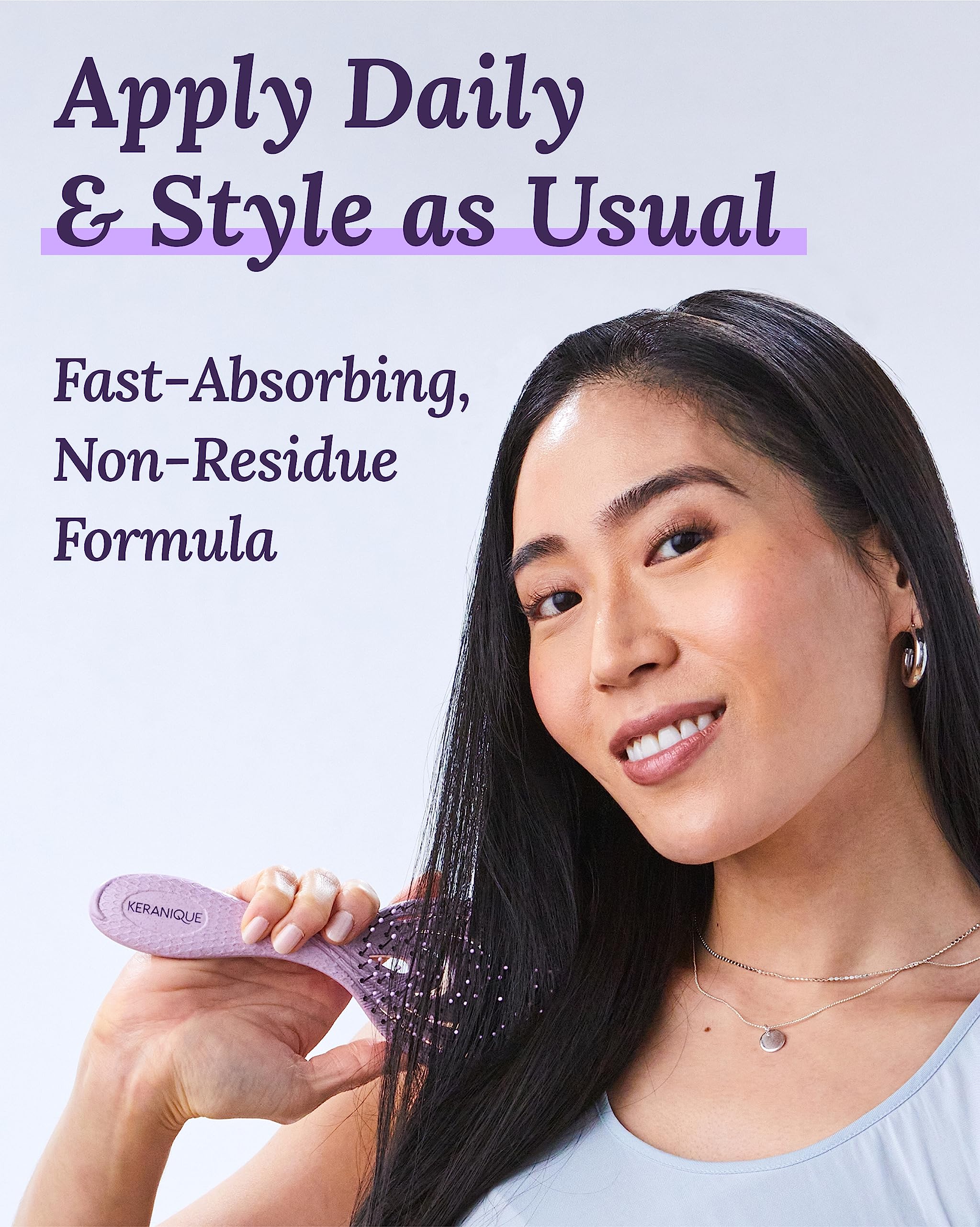 Cheveux plus épais après l’utilisation du Keranique Follicle Booster