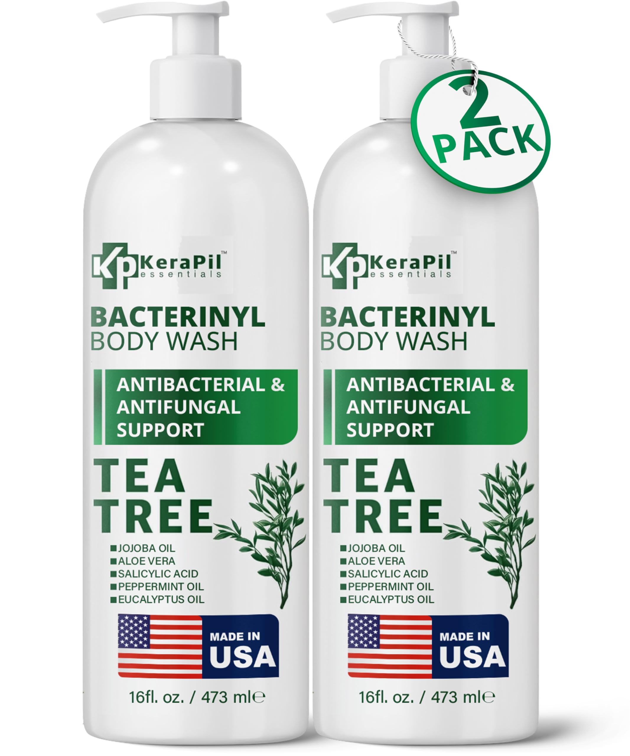 KERAPIL Bacterinyl Gel Douche – bouteille visible, nettoyage antibactérien pour une peau fraîche