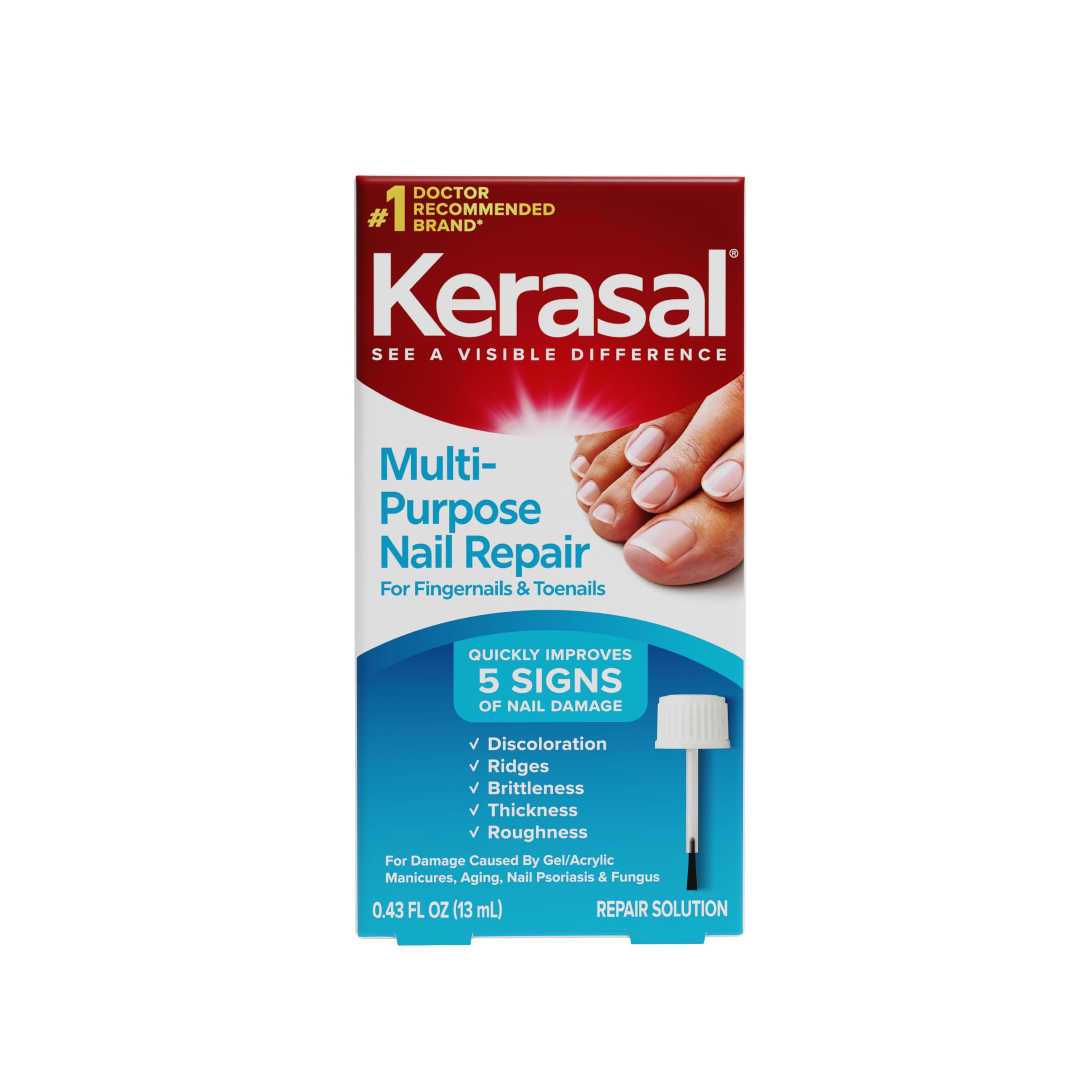 Kerasal bouteille soin des ongles : hydratation ciblée pour l’apparence des ongles.