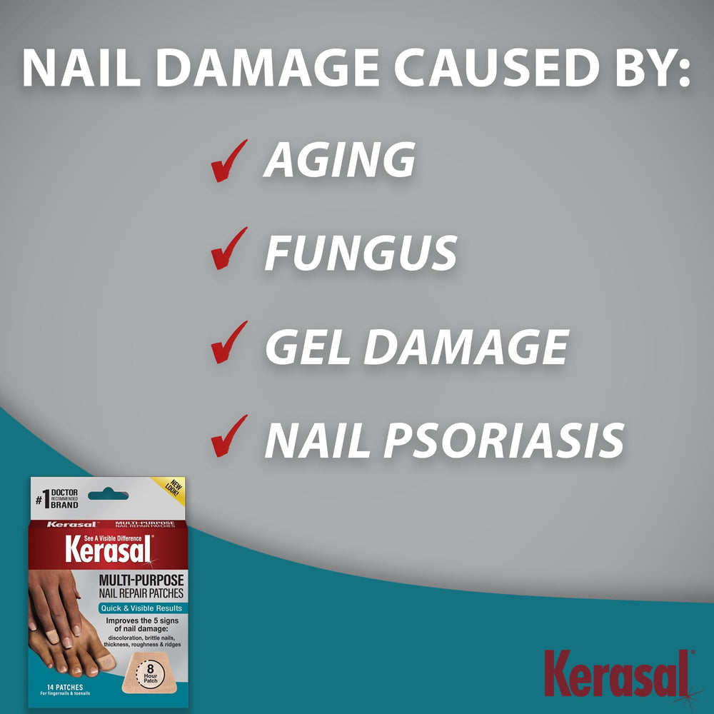 Patchs Kerasal réduisant la décoloration et l’épaisseur des ongles