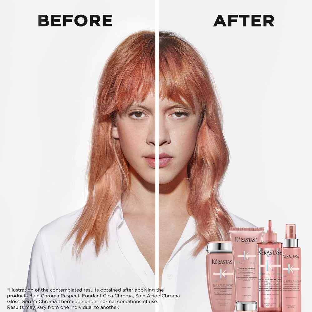 Kerastase Bain Riche Chroma Respect - application dans les mains avant lavage, douceur assurée.
