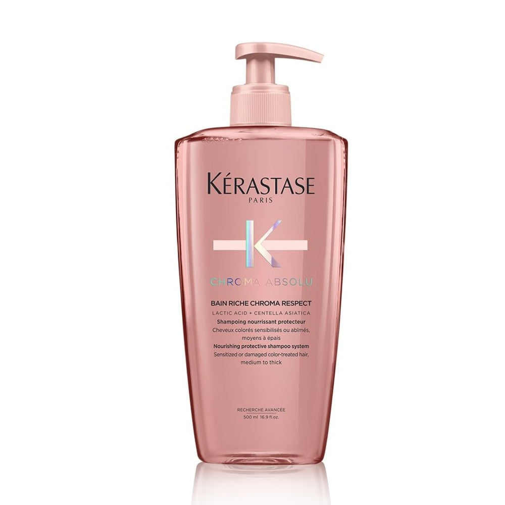 Kerastase Bain Riche Chroma Respect - bouteille élégante protégeant la couleur des cheveux.