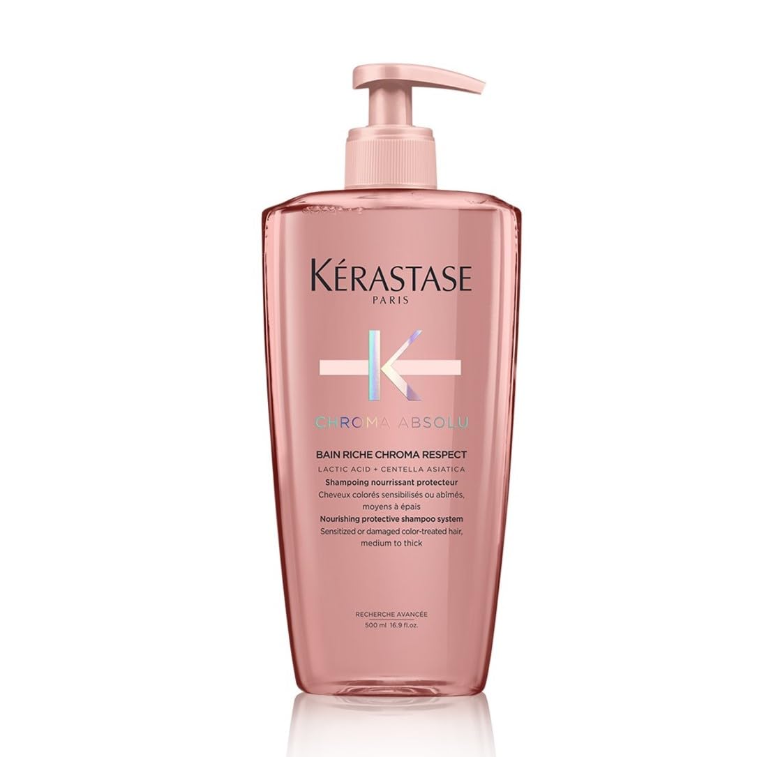 Kerastase Bain Riche Chroma Respect - bouteille élégante protégeant la couleur des cheveux.