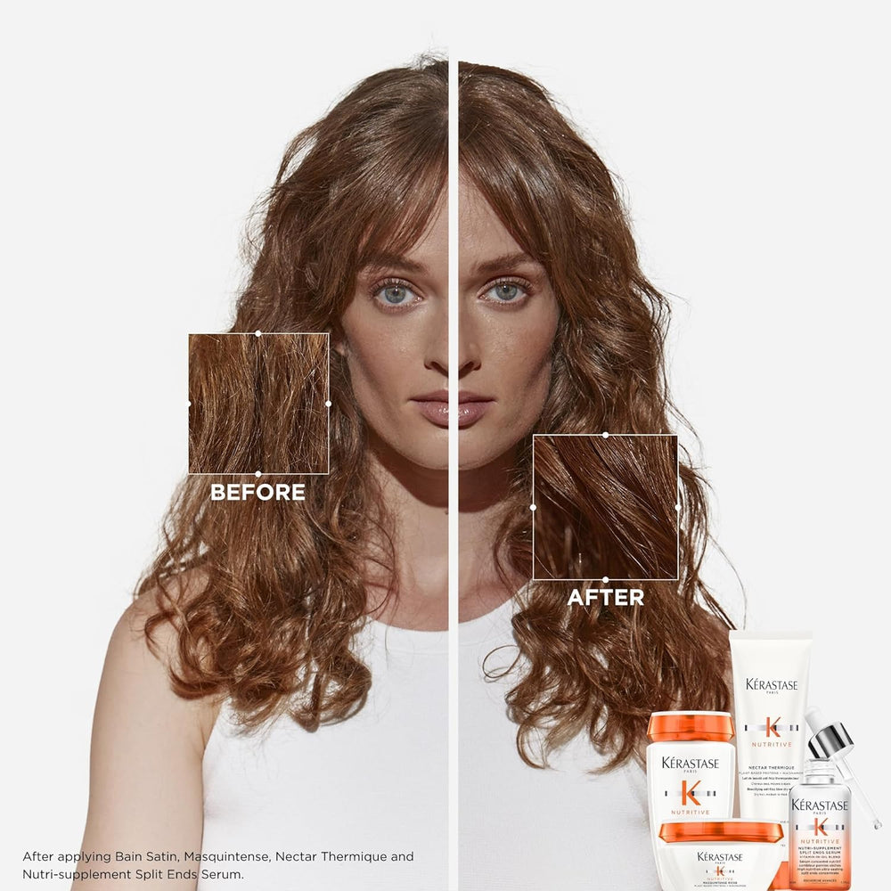 KÉRASTASE Bain Satin: brillance et douceur pour cheveux soyeux.