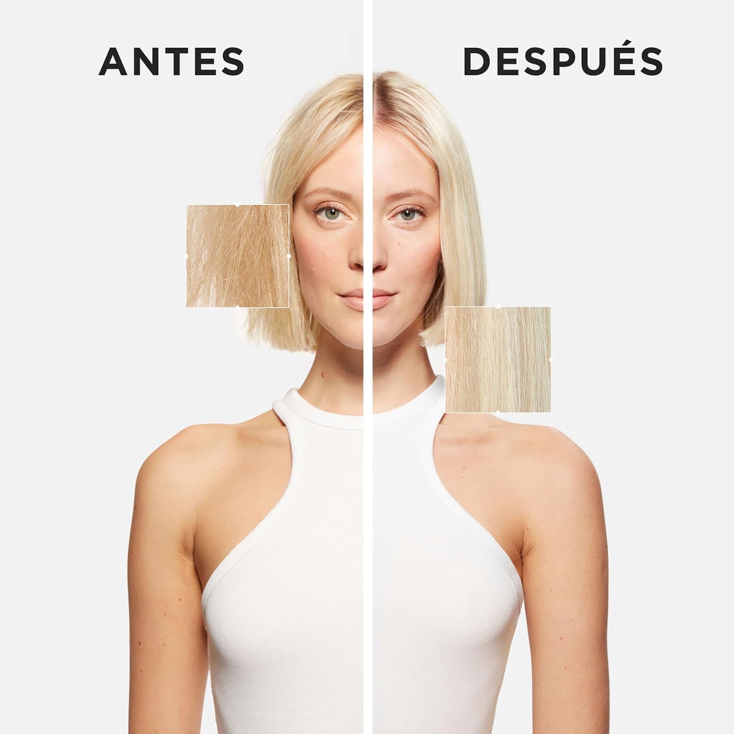 Cheveux blonds lumineux après l’utilisation de Cicaflash.