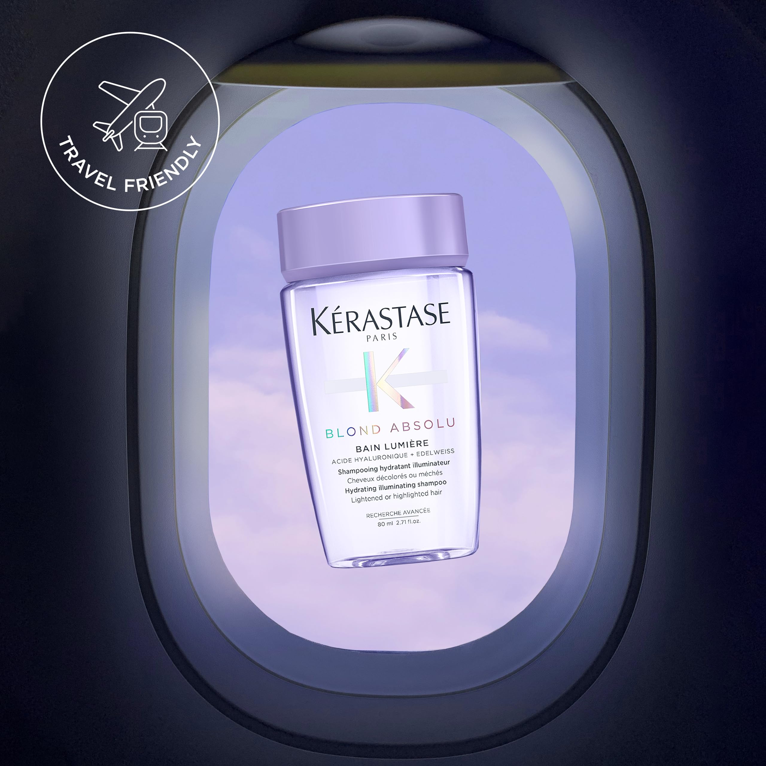 Kerastase Blond Absolu Lumière, aperçu avant apres reflet lumineux sur les mèches