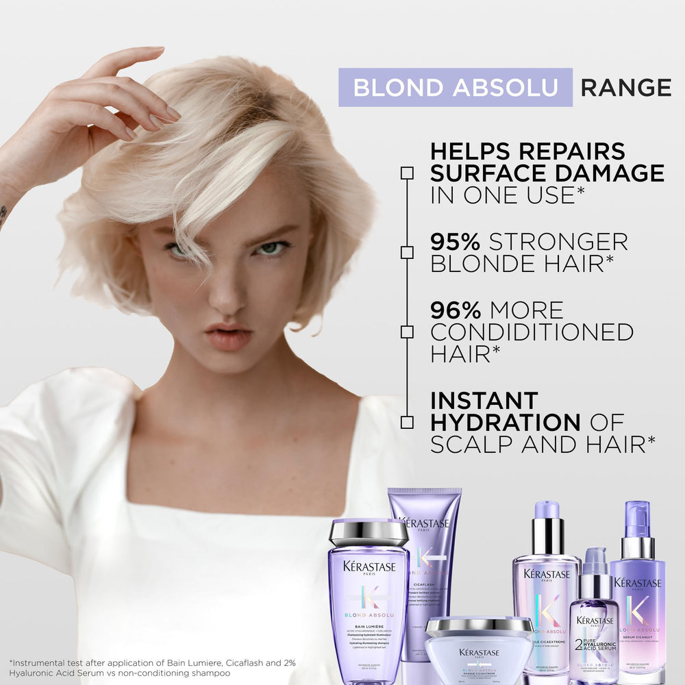 Brillance intense sur les reflets blond grâce à Blond Absolu Lumière
