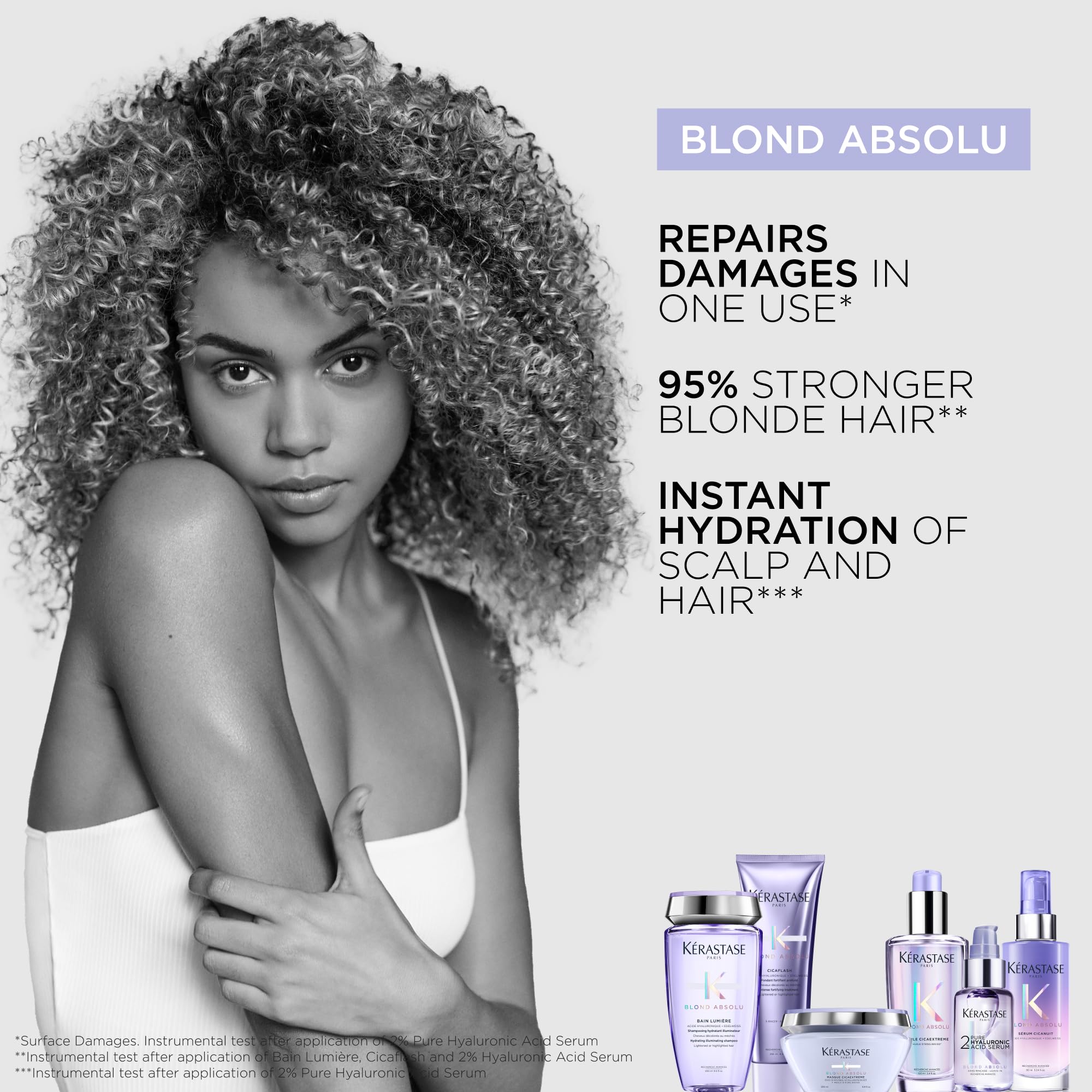 Apaisement du cuir chevelu avec le Sérum Blond Absolu blond absolu.