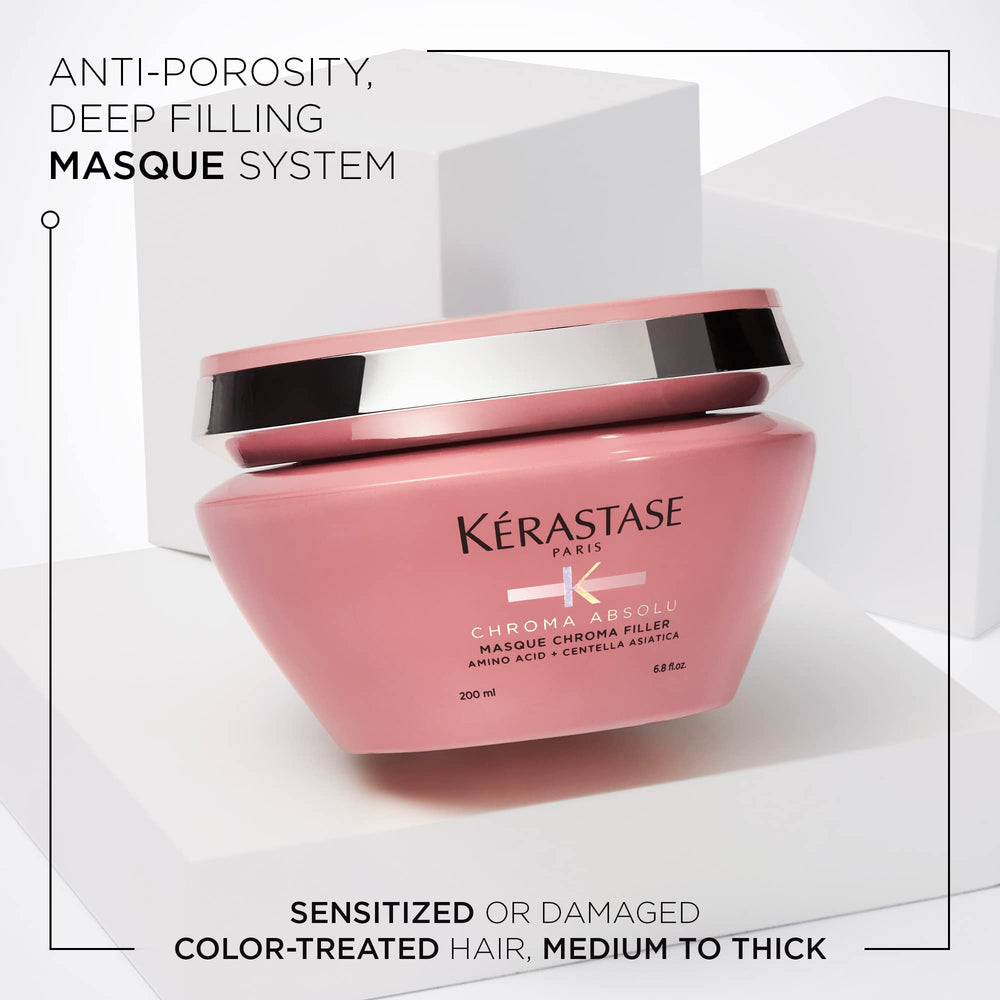 Kérastase Chroma Absolu masque hydratation profonde pour renforcer les fibres capillaires.