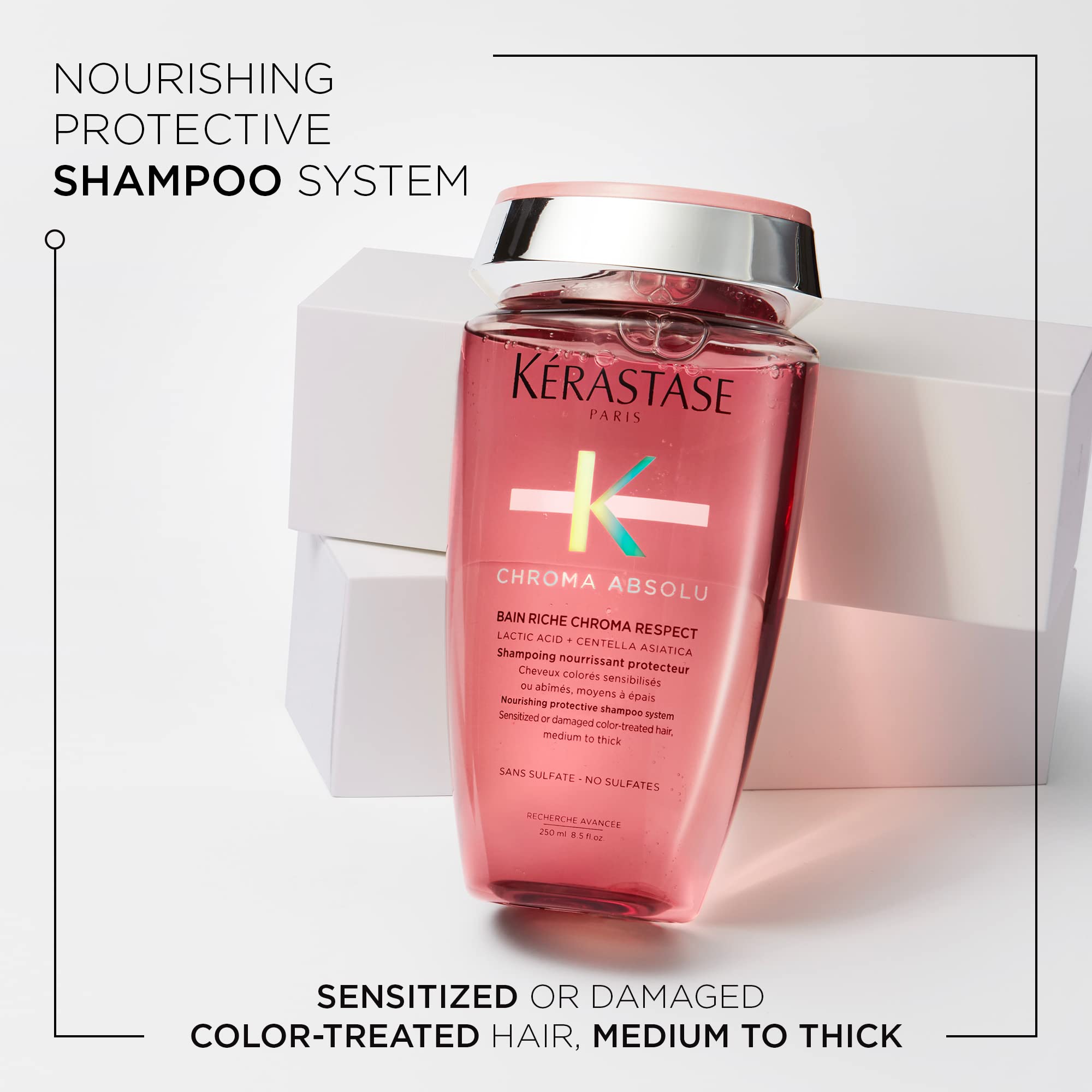 KÉRASTASE Chroma Absolu mousse lavante hydrate et adoucit après lavage.