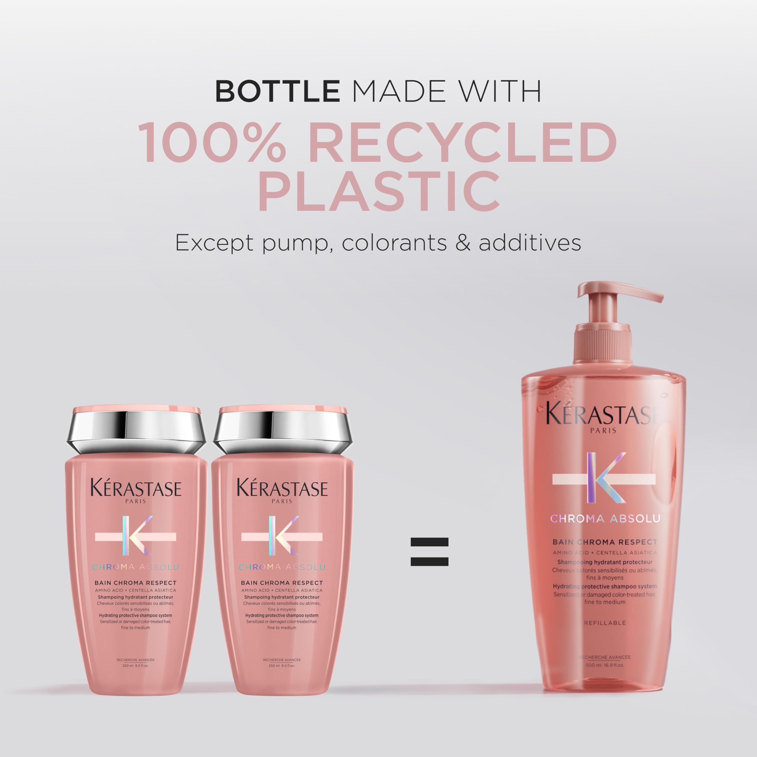 KÉRASTASE Chroma Absolute Shampoing – texture crème légère pour une application douce.