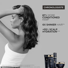 KÉRASTASE Chronologiste sérum après shampooing et masque, application sur longueurs pour démêlage facilité.