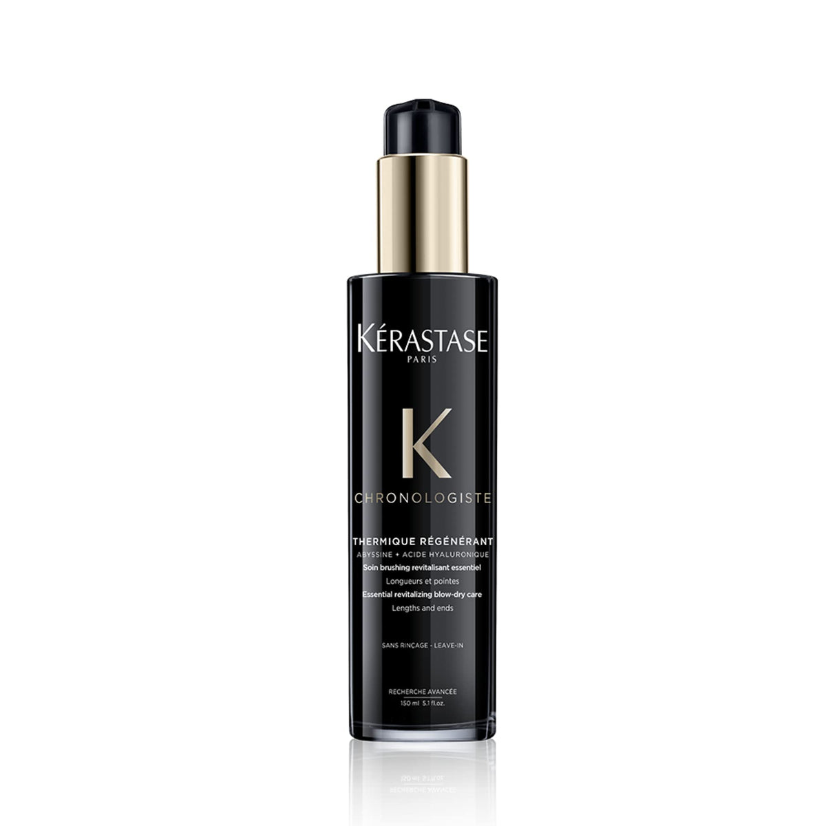 KÉRASTASE Chronologiste sérum protecteur chaleur argan sur flacon, protège les cheveux et nourrit.
